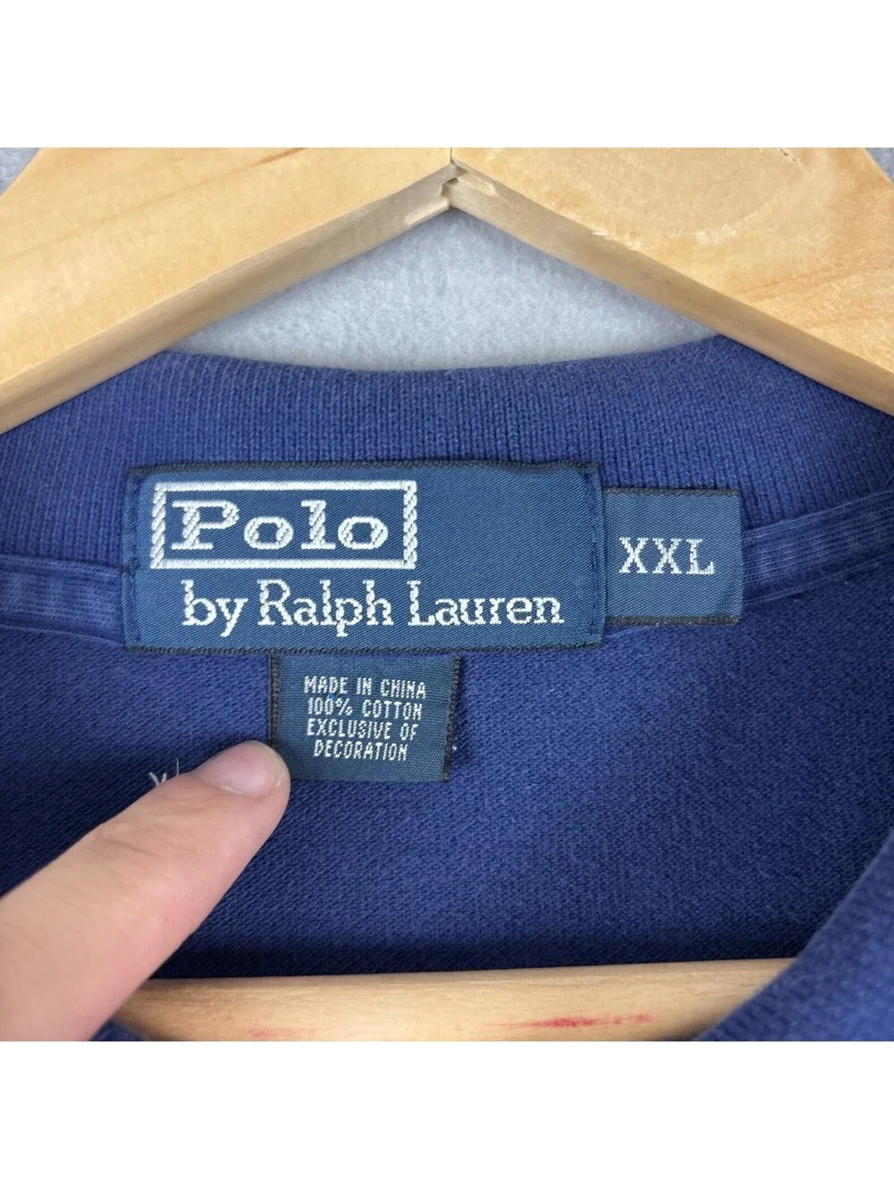 Polo Ralph Lauren Shirt Mens XXL Blue 1948 XIVth Patch PWing 22 Chain Stitch